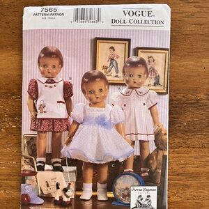 Vogue Doll Collection Pattern- Red, White, and Pink Outfits